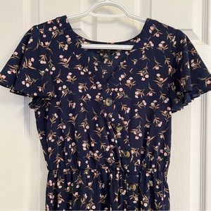 Floral Printed High Low Dress